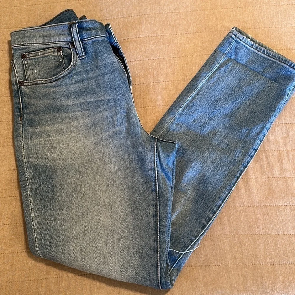 Womens J Crew Slim Broken In Distressed Stretchy Boyfriend Jeans Size 27T EUC